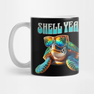 Shell Yeah Turtle Sea Lover Tortoise Funny For Boys and Girl Mug